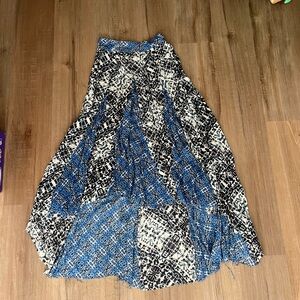 Free People Skirt Womens XS hippie boho 70s blue show you off skirt